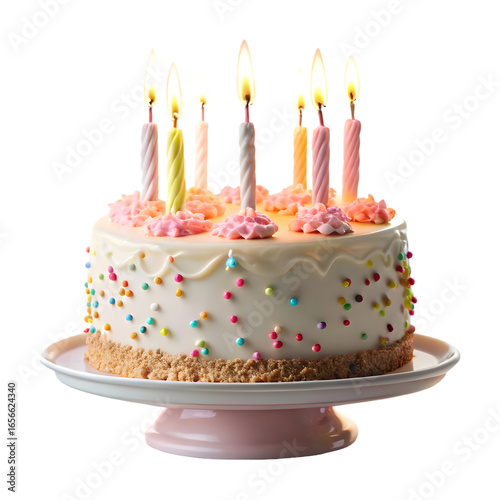 birthday cake isolated on white background