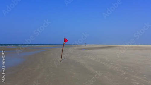 Fanø, Fischfang Fahnen und Netze am Sören Jesse Sand