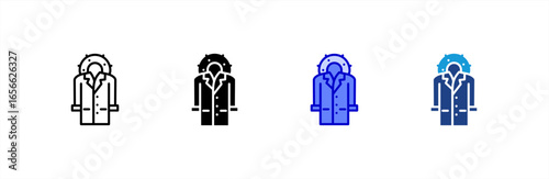 Jacket icon set multiple style collection.