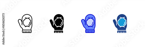 Snowball icon set multiple style collection.