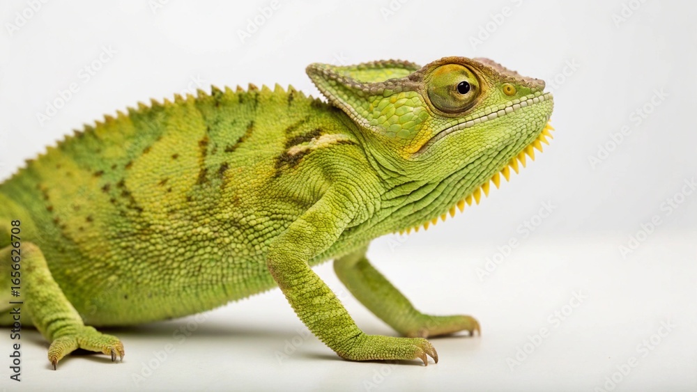 Fototapeta premium Jackson’s Chameleon on studio background