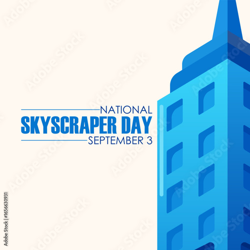 Vector graphic of National Skyscraper Day ideal for National Skyscraper Day celebration.