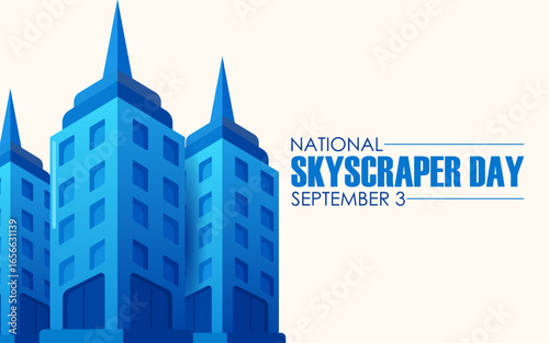 Vector graphic of National Skyscraper Day ideal for National Skyscraper Day celebration.