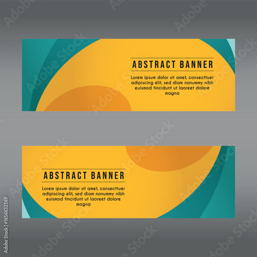 Wallpaper Mural horizontal abstract web banner design template background gradients color. Suitable for web ads. Vector illustration Torontodigital.ca