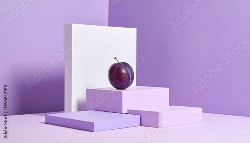 Plum on Purple Minimalist Stage.