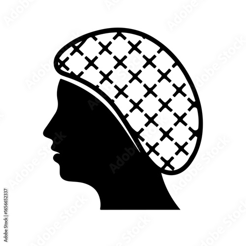 Принти на полотні Hairnet Icon - Safety Head Covering Vector Image