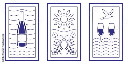 Abstract grunge paper vector illustration of a vintage Greek Orthodox church design with a decorative frame and symbolic floral pattern