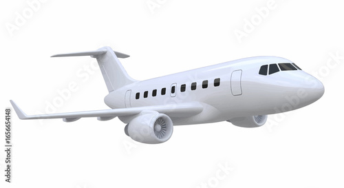 White Airplane Vector Illustration for Aviation and Travel Projects