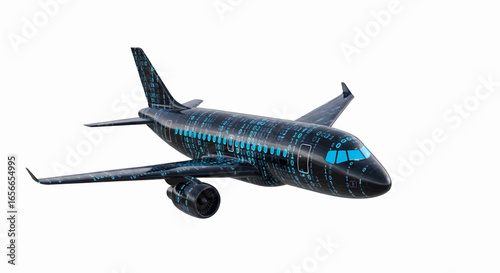 Futuristic airplane technology concept, vector illustration.