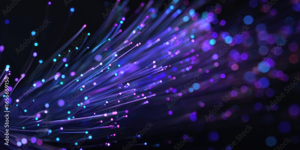 Fototapeta premium Abstract fiber optic light display (1)