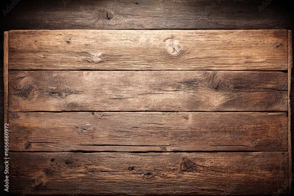 Naklejka premium Aged wooden planks, horizontal texture