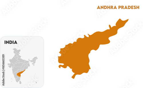 Andhra Pradesh Indian states, Indian states, suitable for education, business, presentations, print, web use, and creative geographic projects. Indian union territory.