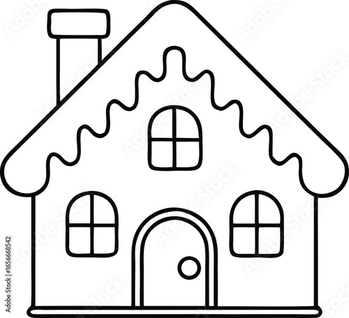 house in the snow icon