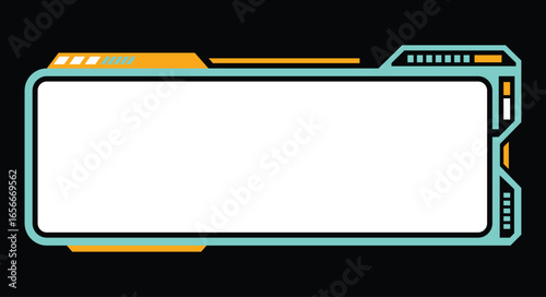 abstract flat color futuristic rectangle lower third bar name