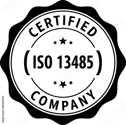 Official certified company seal with iso 13485 designation for medical device quality management systems