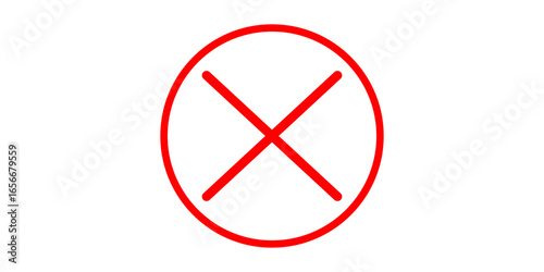 Free Download Red Cross Mark in Circle Icon - GFXLoad