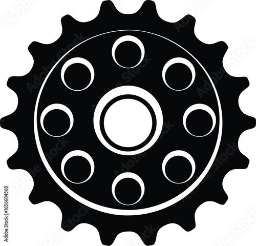 sprocket on white background