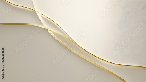 diseño de un fondo liso color claro con espacio de copia con lineas doradas resaltadas diseño elegante concepto de tecnologia o publicidad o para invitacion 