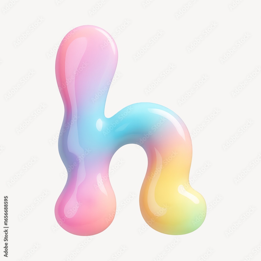 Fototapeta premium Colorful glossy 3D letter