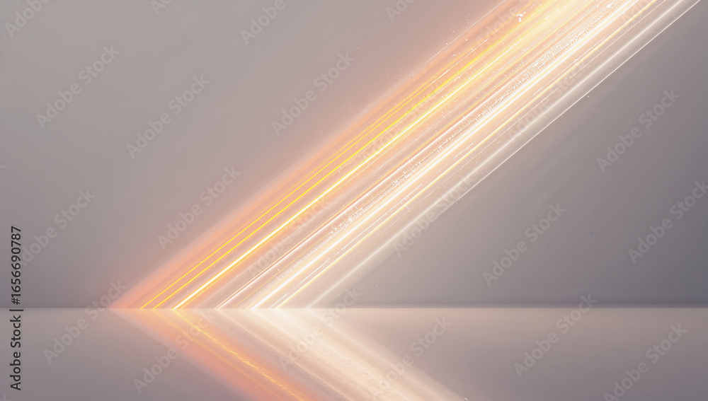 Obraz premium Bright Light Trails with Soft Reflections and Artistic Vibes