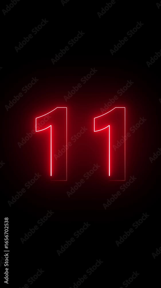 glowing red color neon 11 text, Educational concept ,red 11 number, promote advertising concept isolate using QuickTime black background 4k animation ,it is ready for education and able to use. glowing red color neon 11 text, Educational concept ,red 11 number, promote advertising concept isolate using QuickTime black background 4k animation ,it is ready for education and able to use.