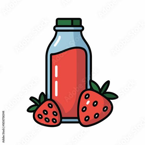 Bottle of tomato juice ketchup and mustard on white background