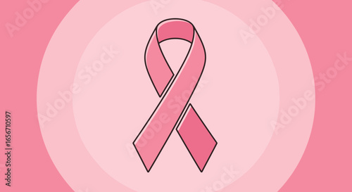 Support Breast Cancer Awareness with Vibrant Pink Ribbon Symbolizing Hope, Strength, and Community Unity in a Bold, Minimalist Design for Fundraising Campaigns and Health Initiatives