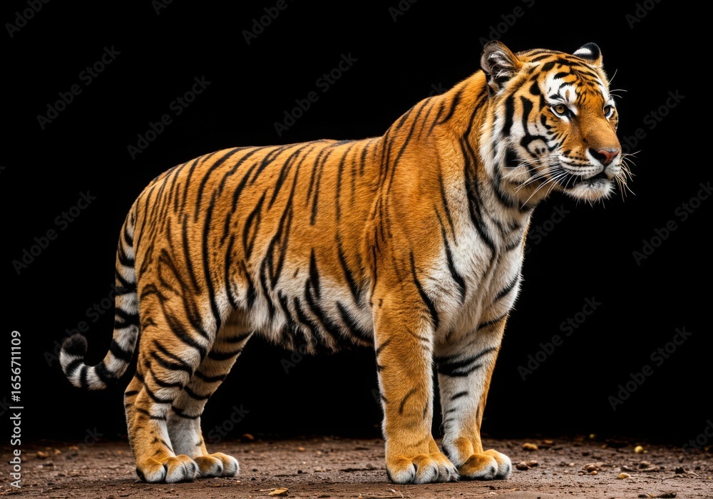 Fototapeta premium Majestic bengal tiger portrait in full body view wildlife animal