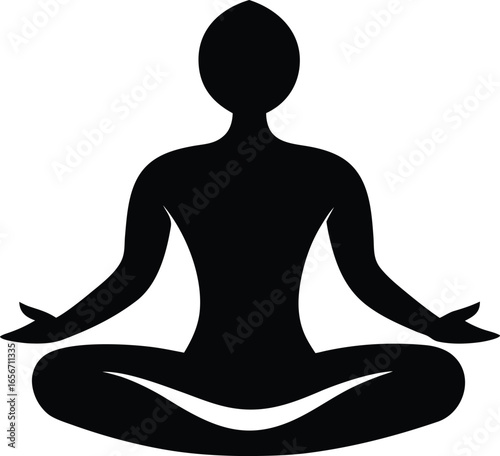 yoga silhouette vector