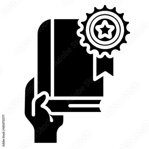 Solid Glyph Best Selling Ebook Icon