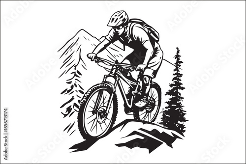 Mountain Biking Silhouette Pack | Extreme Cycling Vector Set
