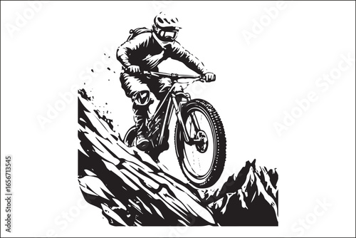 Mountain Biking Silhouette Pack | Extreme Cycling Vector Set