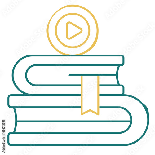 Illustration Book Streaming Icon