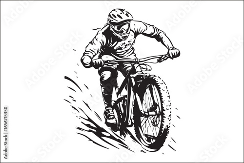 Mountain Biking Silhouette Pack | Extreme Cycling Vector Set