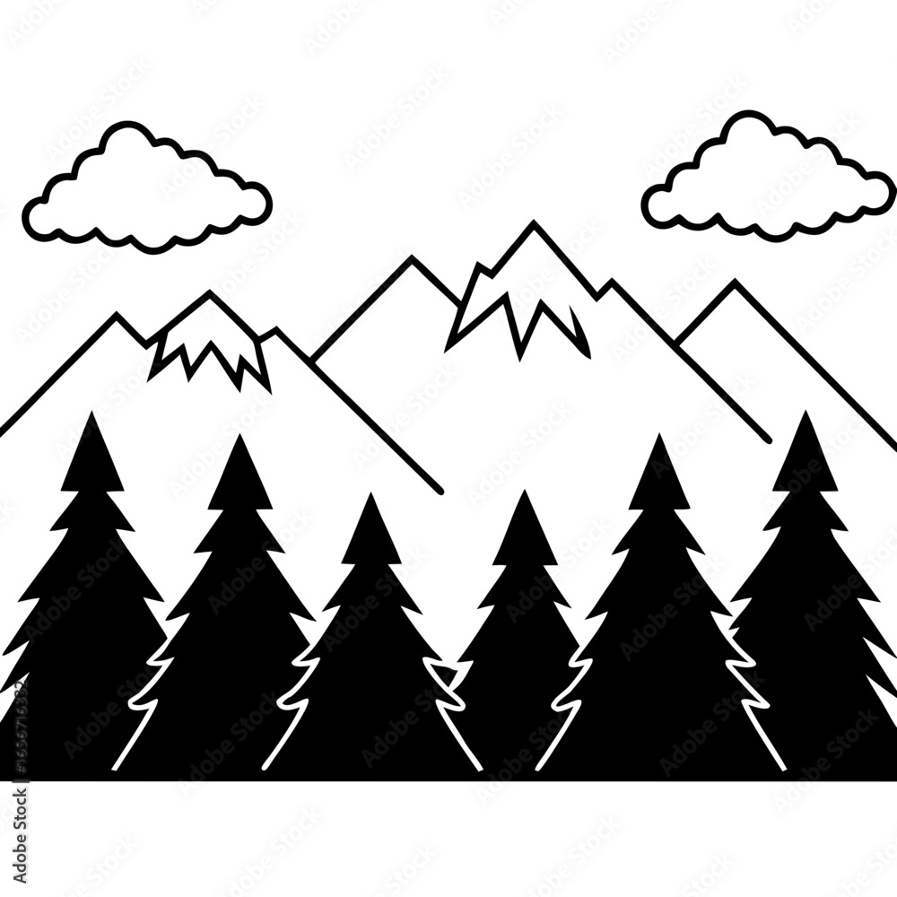 Obraz premium winter landscape with trees