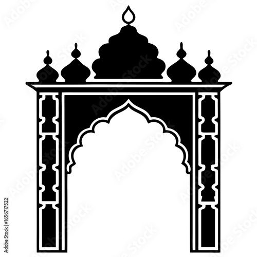 taj mahal vector illustration