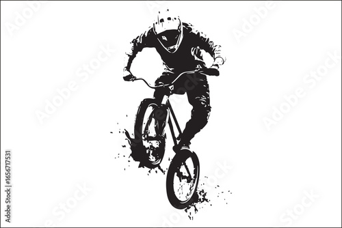 Mountain Biking Silhouette Pack | Extreme Cycling Vector Set
