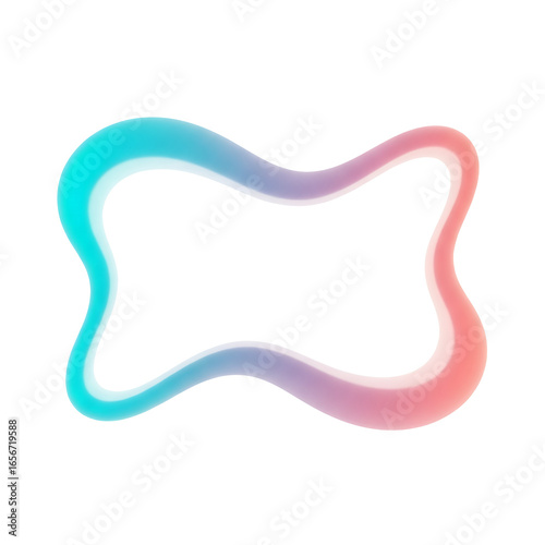 Abstract Colorful Gradient Frame Border Design Element for Website or Social Media Graphics