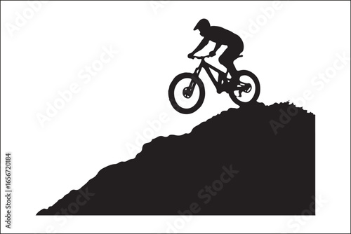 Mountain Biking Silhouette Pack | Extreme Cycling Vector Set