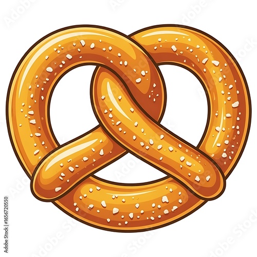 Delicious Golden Brown Pretzel Delightfully Sprinkled with Salt Perfect for Snacking and Enjoying with Friends and Family During Celebrations