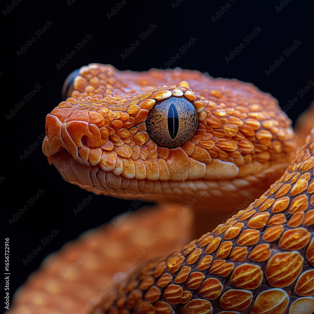 Fototapeta premium Close-up of a snake's head.