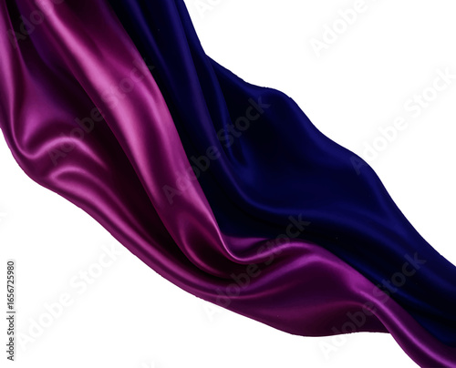 Silky Gradient Fabric with Elegant Purple and Blue Folds