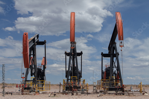 Añelo, Neuquén, Patagonia, Argentina: oil pump in the field 