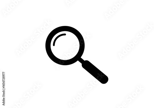 Magnifying Glass Icon | Search Symbol | Exploration Discovery Graphic | Investigative Tool Vector | Zoom In Illustration | Research Design