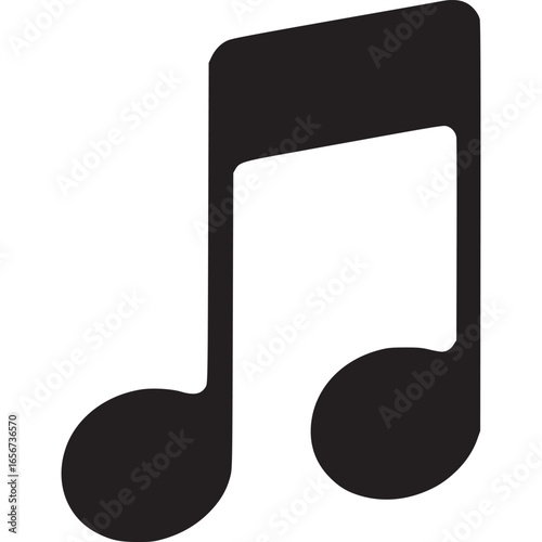 Vector art of music note icon symbol, a sign of sound and melody