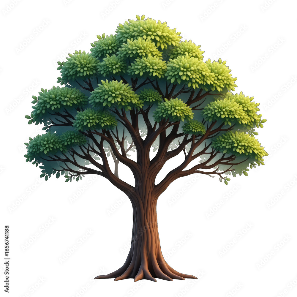 Naklejka premium Detailed illustration of a stylized tree.