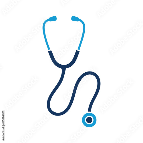 Stethoscope, medical instrument Flat Vector icon symbol Design