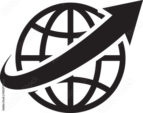 Global growth and expansion arrow icon silhouette royalty free stock photos premium quality