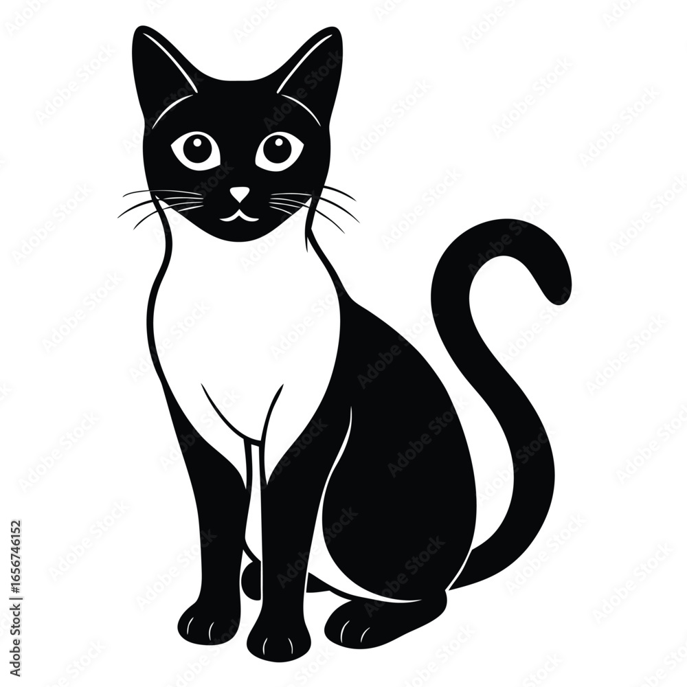 Obraz premium vector isolated silhouette cat set