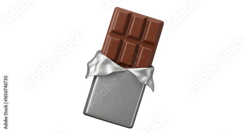 Milk Chocolate Bar in Foil Wrapper Delicious Treat